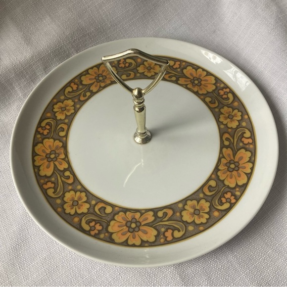 Vintage Groovy Floral Japan Wyndham Casuals 'Flores' Serving Tray with Handle! - Picture 2 of 6